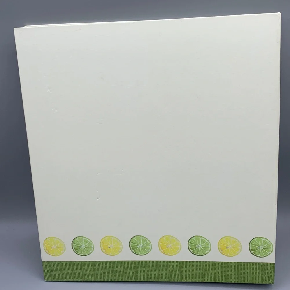 Hallmark Lemon Lime Menu & Recipe Organizer Takeout Menu Recipe Spiral Organizer